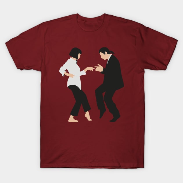 Pulp Fiction Dance Scene - funny gift idea for movie lovers, Quentin Tarantino movie fans, Samuel L. Jackson, John Travolta, Uma Thurman, Bruce Willis, gifts, retro, vintage, classic movies, meme, T-Shirt by Fanboy04